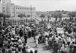 Manifestation à Jérusalem en 1939 contre le livre blanc