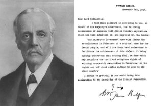 Lord Arthur Balfour et la déclaration adressée à Lionel Walter Rothschild
