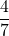 \dfrac{4}{7}