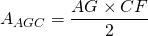 A_{AGC} = \dfrac{AG \times CF}{2}