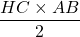 \dfrac{HC \times AB}{2}