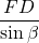 \dfrac{FD}{\sin \beta}