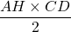 \dfrac{AH \times CD}{2}