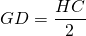 GD = \dfrac{HC}{2}