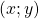 Rendered by QuickLaTeX.com (x ; y)