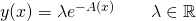 y(x) = \lambda e^{-A(x)} \qquad \lambda \in \mathbb{R}