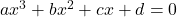 ax^3+bx^2+cx+d=0