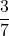 \dfrac{3}{7}