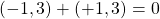 (-1,3)+(+1,3) =0