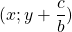 (x ; y + \dfrac{c}{b})