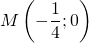 M \left( -\dfrac{1}{4};0 \right)