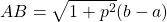 AB = \sqrt{1 + p^2} (b - a)