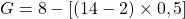 G = 8 - [(14 - 2) \times 0,5]