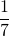 \dfrac{1}{7}