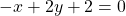 -x+2y+2=0