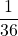 \dfrac{1}{36}