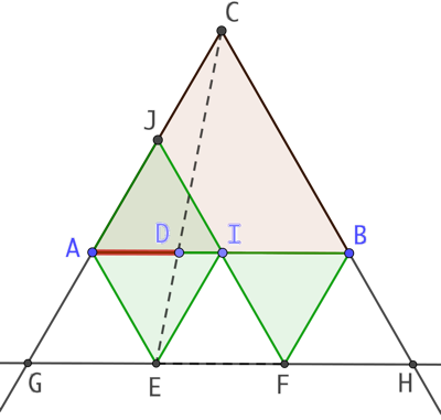 Un tiers dans un triangle équilatéral