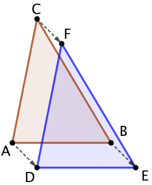 2 triangles isométriques