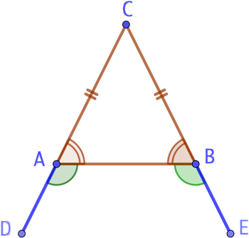 Angles égaux d’un triangle isocèle