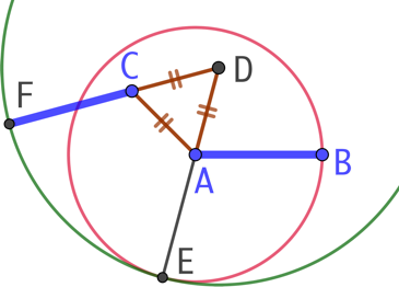 Deux segments de même longueur