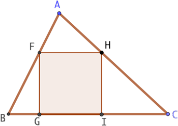 Un carré dans un triangle