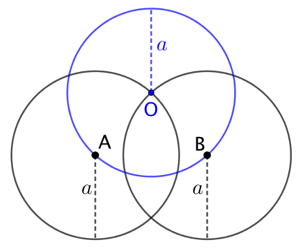 Cercle de rayon donné passant par deux points donnés