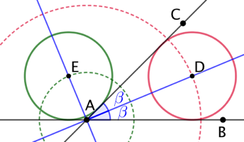 Cercle de rayon donné tangent à deux droites